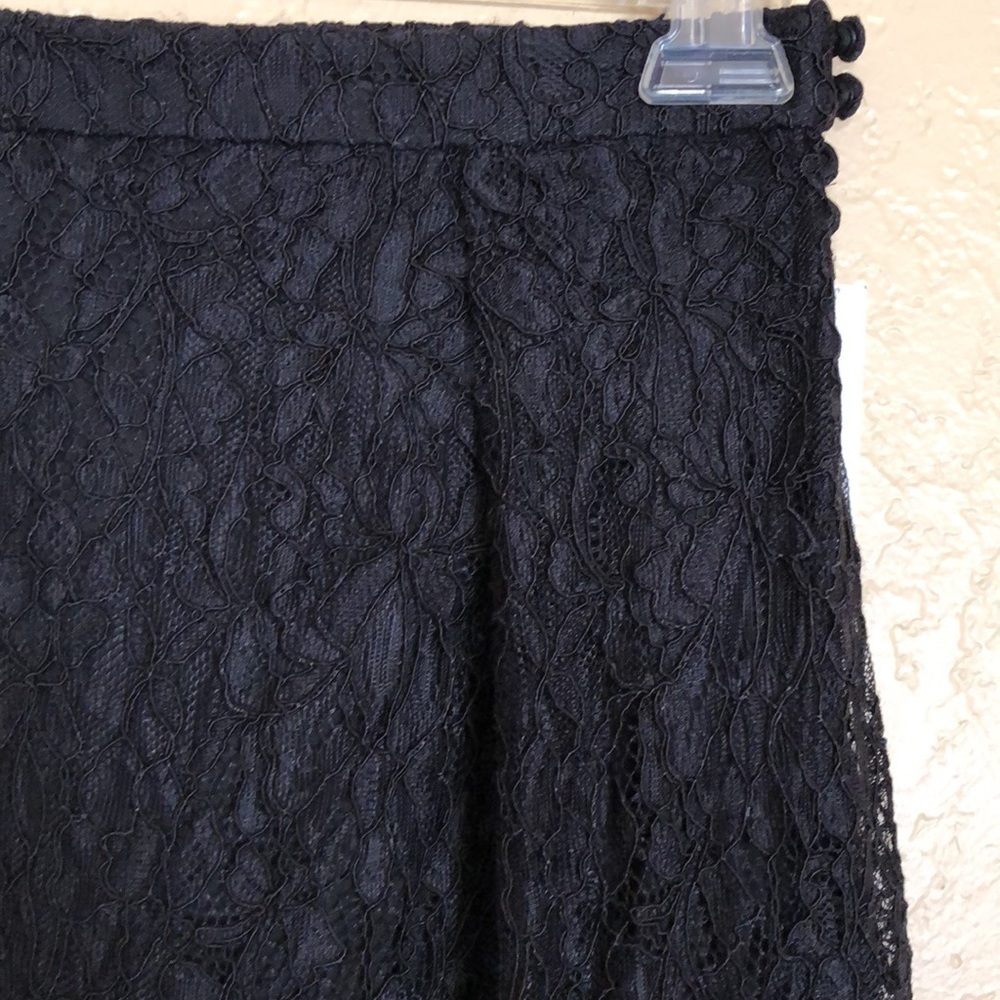 LEWIT Women's Black Lace Midi Skirt Size 6 $349 - Picture 9 of 13